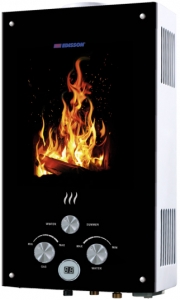 Газовая колонка Edisson F 20 GD Flame (костер)